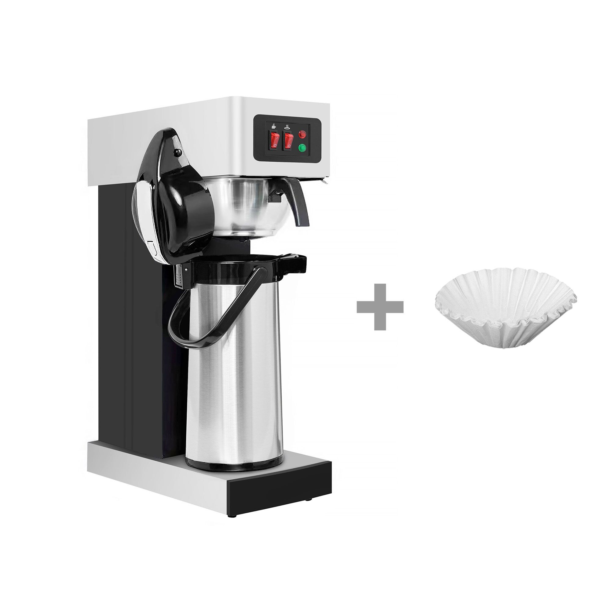 Filtračný kávovar – na filtrovanú kávu, 2,2 l, 1,9 kW, vrátane pumpičky a termosky – Obrázok 4