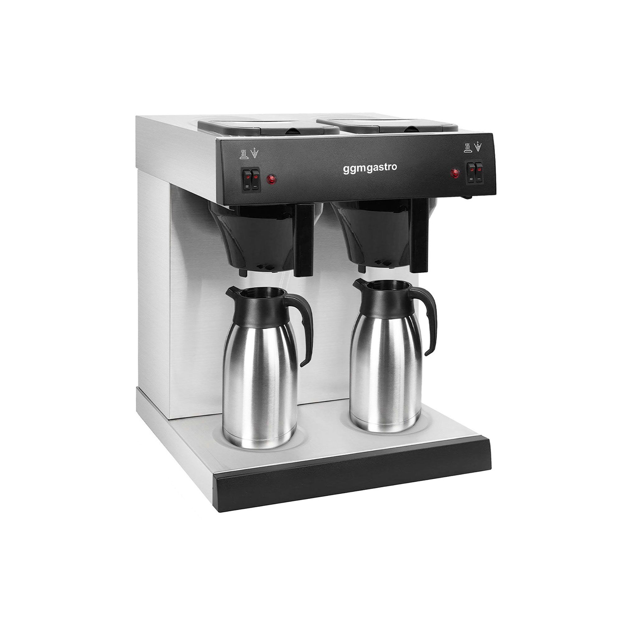 Filtračný kávovar – na filtrovanú kávu, 2x 2 l, 2,8 kW, s 2 platňami, vrátane 2 izolovaných kanvíc – Obrázok 7