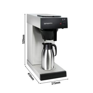 Filtračný kávovar – na filtrovanú kávu, 2 l nádrž, 2 kW, s varnou doskou, vrátane izolovanej kanvice 1,6 l