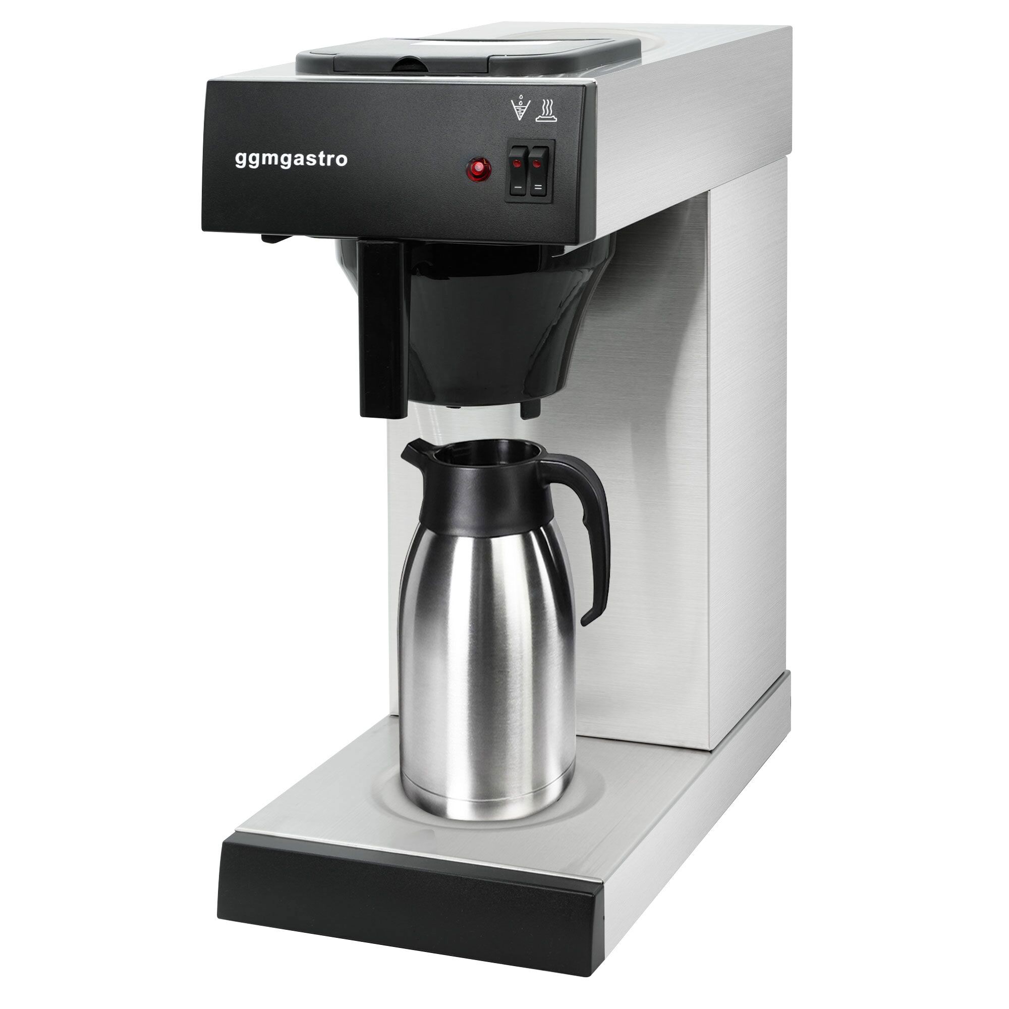 Filtračný kávovar – na filtrovanú kávu, 2 l nádrž, 2 kW, s varnou doskou, vrátane izolovanej kanvice 1,6 l – Obrázok 2