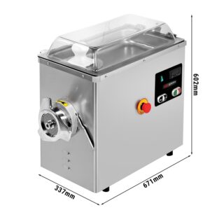 Elektrický mlynček na mäso – veľkosť mlynčeka 22, výkon 400 kg/h, 1,5 kW, 1400 ot./min., s vodným chladením