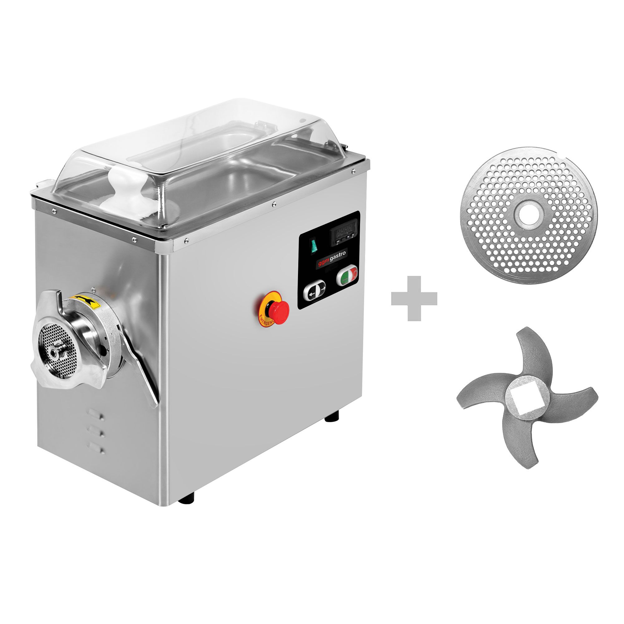 Elektrický mlynček na mäso – veľkosť mlynčeka 32, výkon 600 kg/h, 2,2 kW, 1400 ot./min., s vodným chladením – Obrázok 3