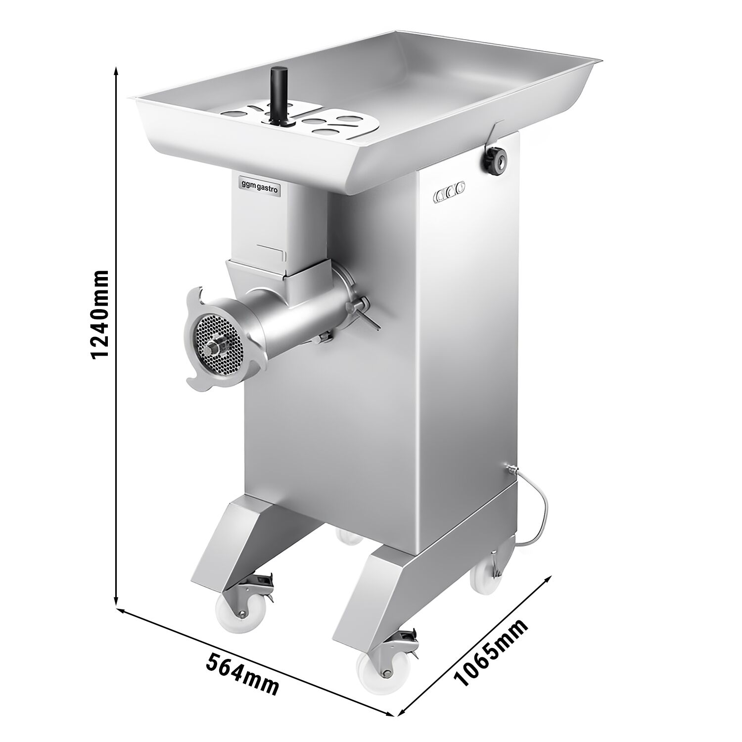 Elektrický mlynček na mäso – veľkosť mlynčeka 42, výkon 1200-1300 kg/h, 5,1 kW, čepeľ 4,5 mm