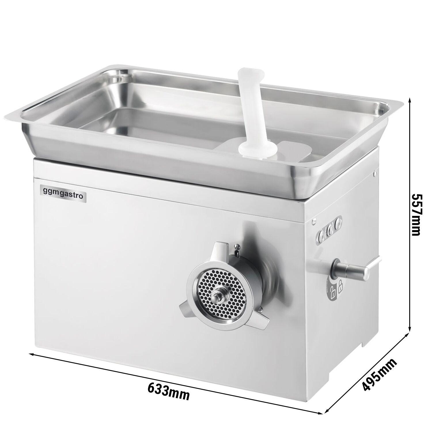 Elektrický mlynček na mäso – veľkosť mlynčeka 32, výkon 650 kg/h, 1,8 kW