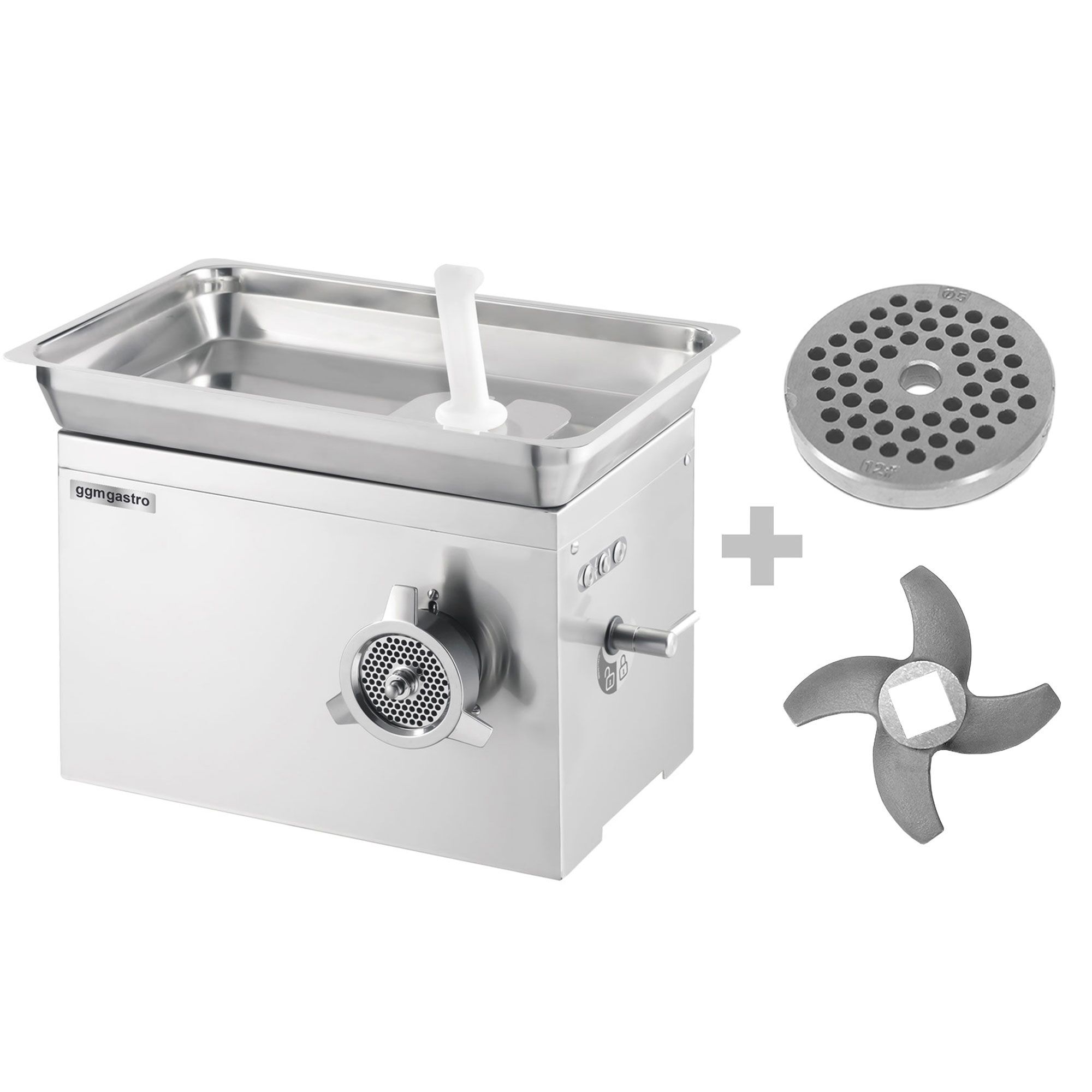 Elektrický mlynček na mäso – veľkosť mlynčeka 32, výkon 650 kg/h, 1,8 kW – Obrázok 3