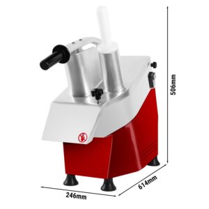 Červený krájač – elektrický, na zeleninu, 550 W, vrátane 5 krájacích kotúčov