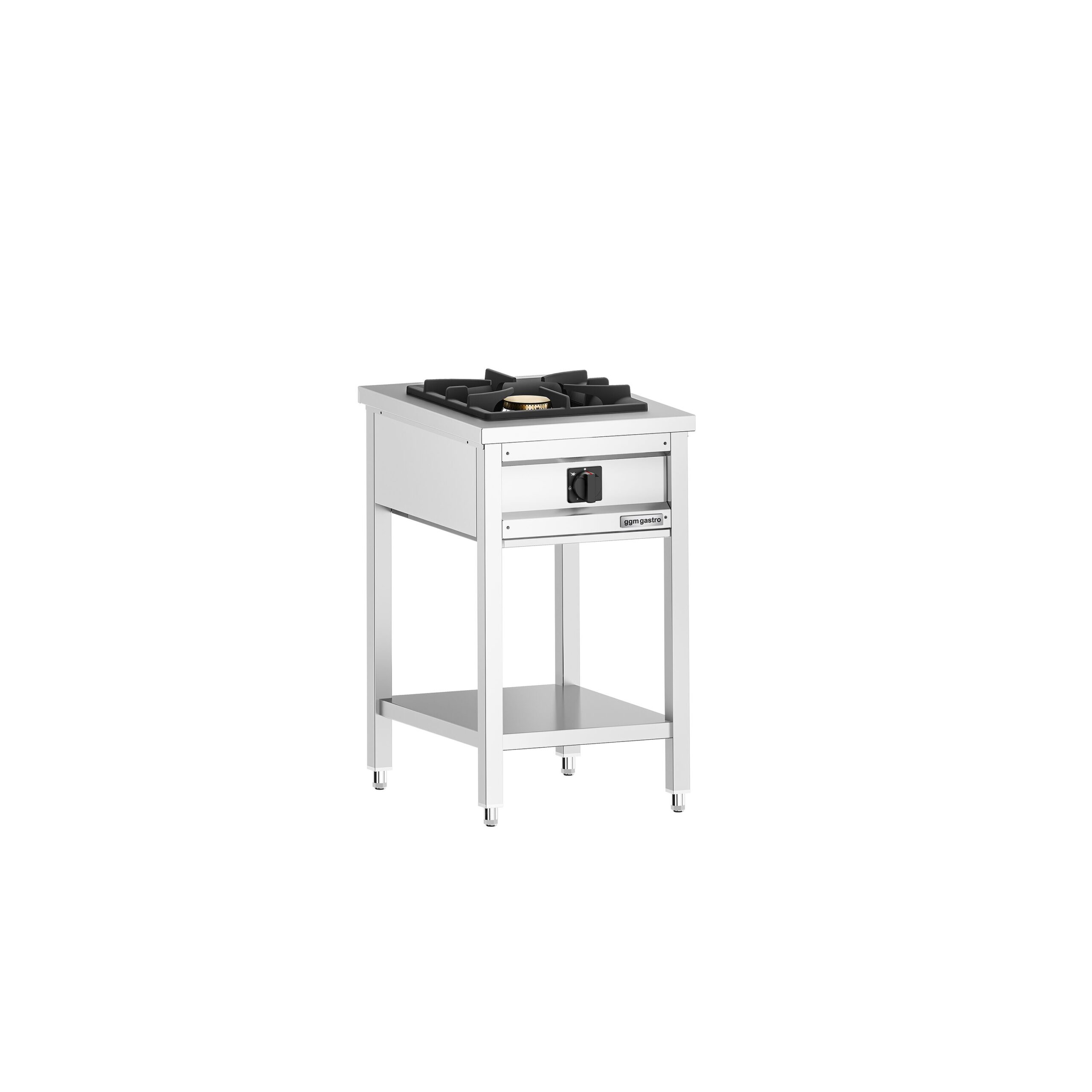 Jednohorákový plynový sporák – 8,5 kW, otvorený s podstavcom, odkvapkávacia zásuvka – Obrázok 3