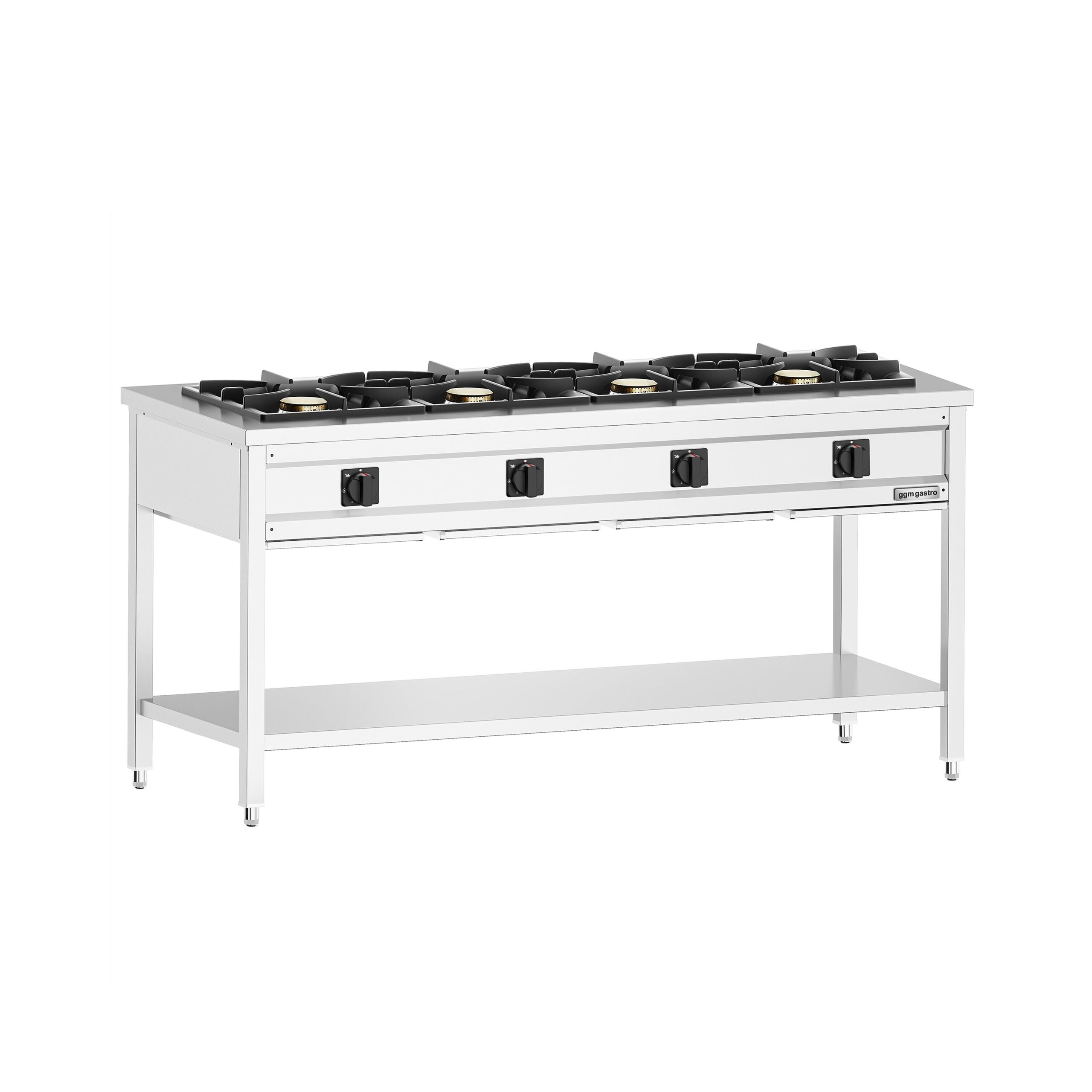 Otvorený plynový sporák – 34 kW, 4 horáky, s podstavcom, odkvapkávacia zásuvka – Obrázok 4