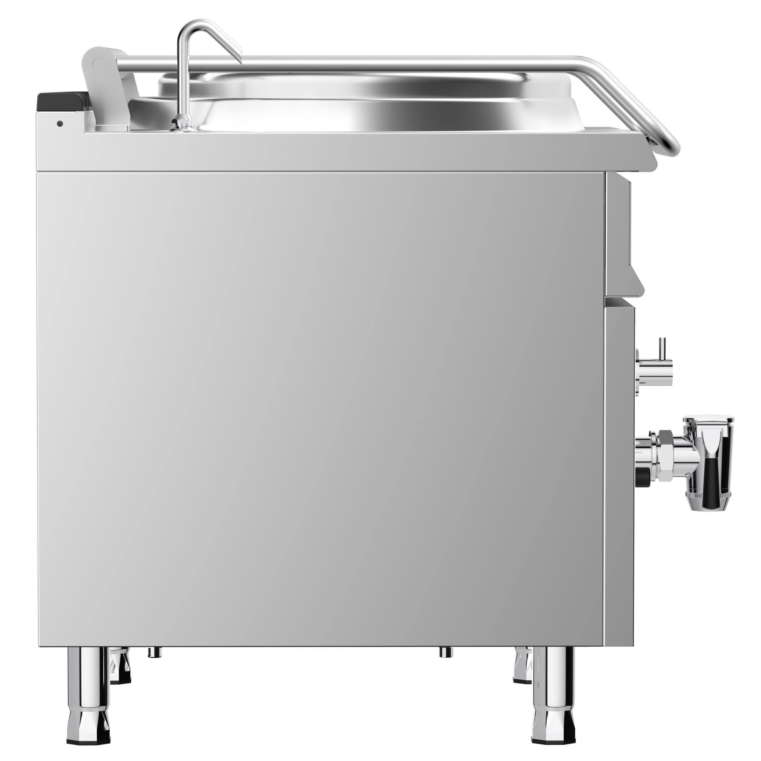 Profesionálny plynový varný kotol – 150 litrov, 20 kW, nepriamy ohrev, prípojka na vodu – Obrázok 5