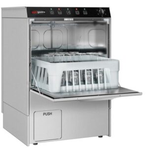 Automatická umývačka skla — Manuálna, 5 kW, s čistiacim prostriedkom, leštidlom a vypúšťacím čerpadlom