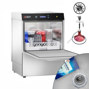 Digitálna umývačka – riadu, SHISHA, dvojstenná, 4,9 kW, vrátane odvápňovača, s čistiacim prostriedkom, leštidlom a vypúšťacím čerpadlom