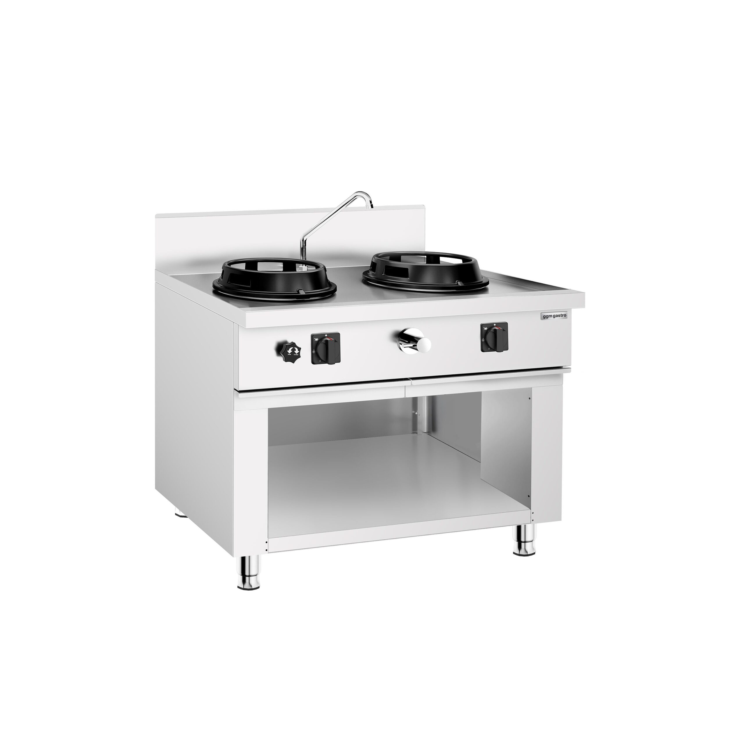 Stolová plynová wok varná doska – 30 kW, s 2 horákmi, vrátane 1 kohútika – Obrázok 4