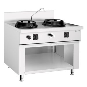 Stolová plynová wok varná doska – 30 kW,  s 2 horákmi, vrátane 1 kohútika