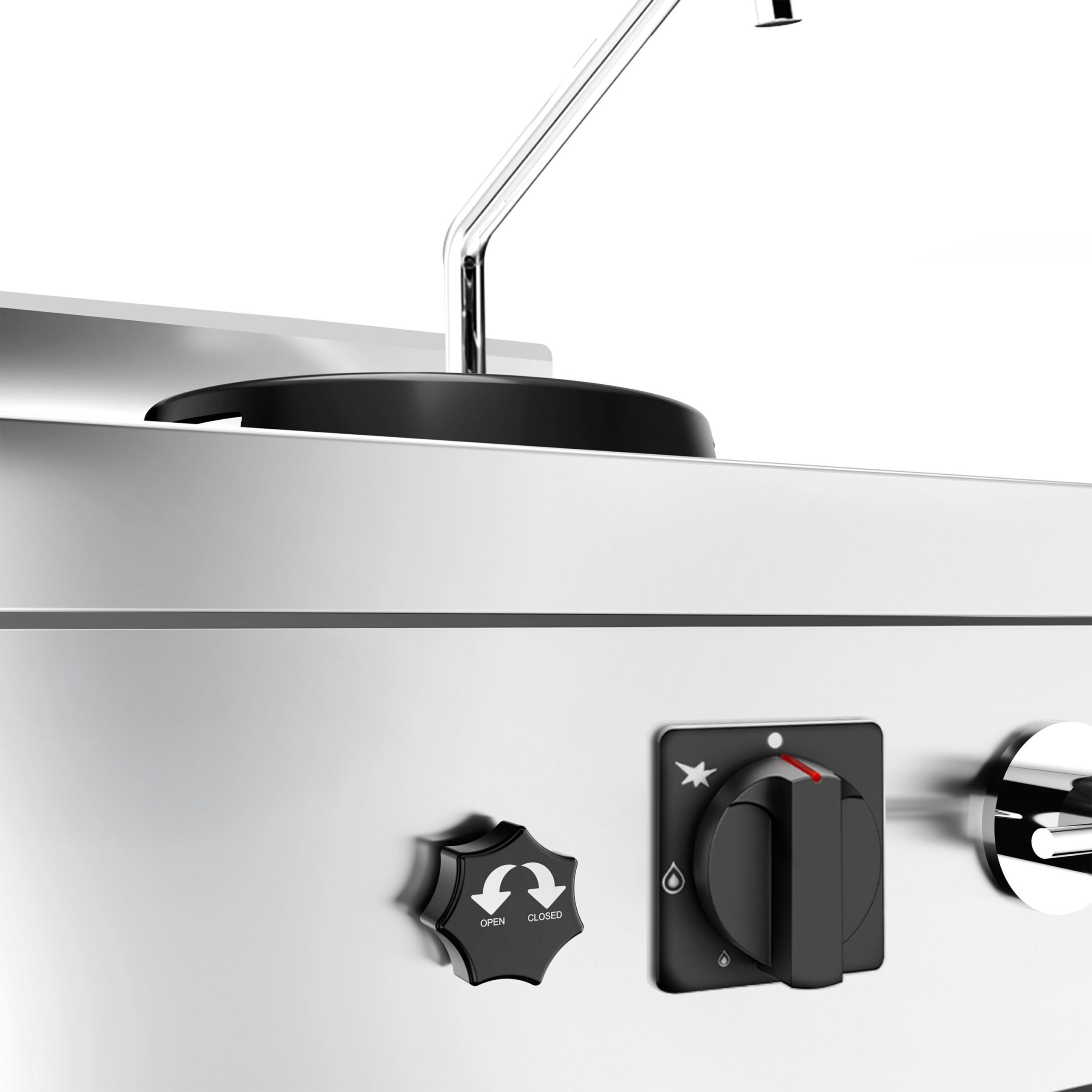 Stolová plynová wok varná doska – 45 kW, s 3 horákmi, vrátane 2 kohútikov – Obrázok 4