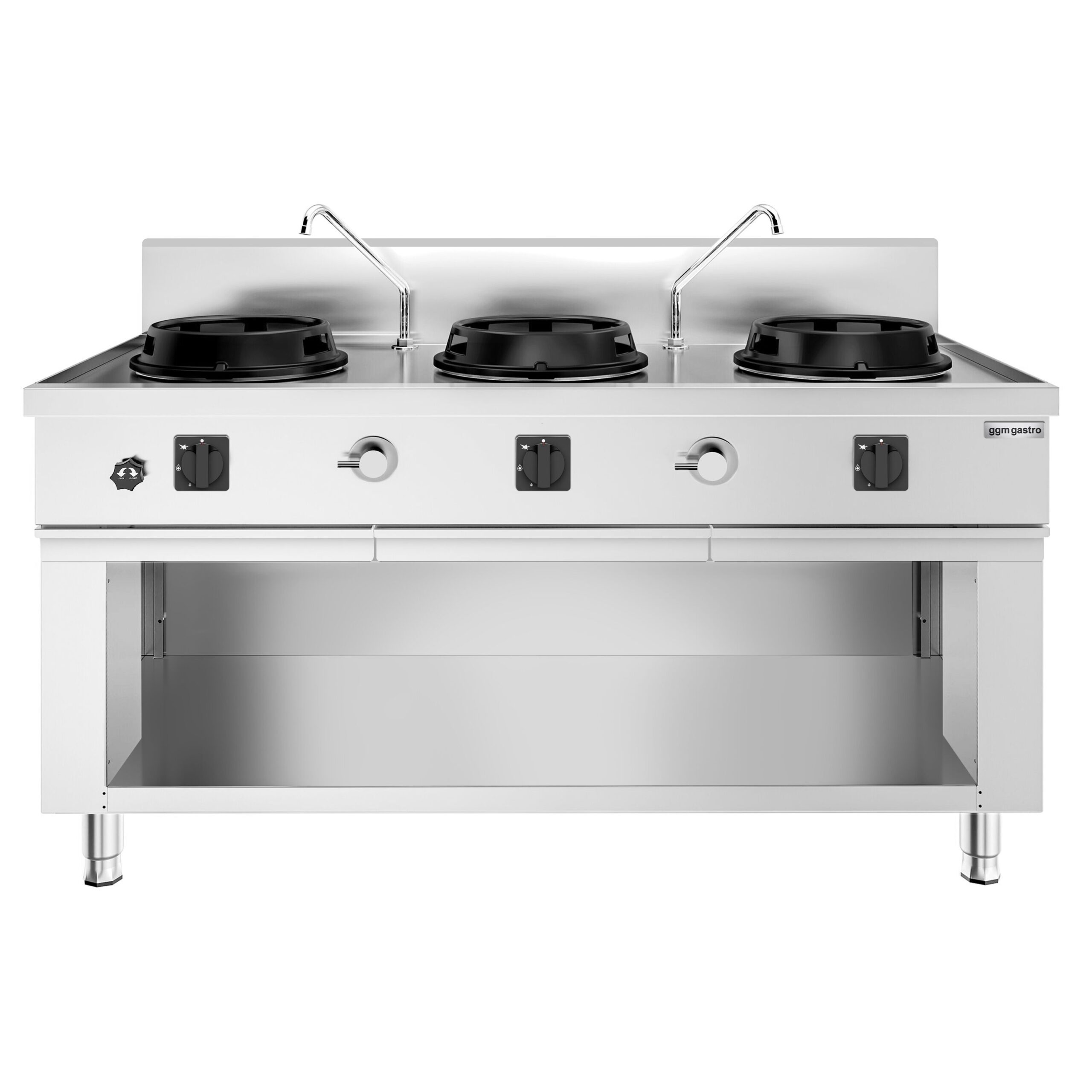 Stolová plynová wok varná doska – 45 kW, s 3 horákmi, vrátane 2 kohútikov – Obrázok 3