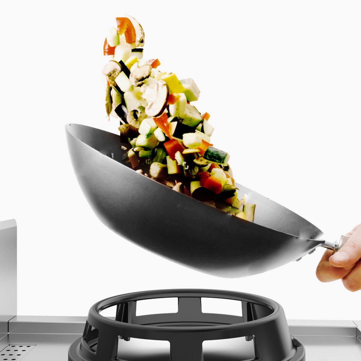 Stolová plynová wok varná doska – 30 kW, s 2 horákmi, vrátane 1 kohútika – Obrázok 8
