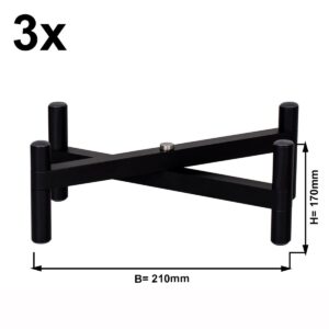 Drôtený bufetový stojan – set 3 kusov podstavcov, najvyššia verzia 170 mm