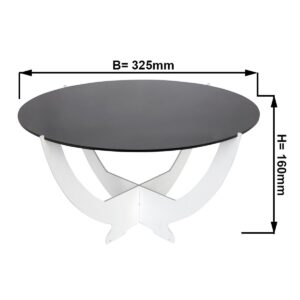 Ramenný bufetový stojan – moderný dizajn Octopus, priemer konštrukcie 300 mm, biela hladká farba