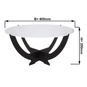 Dizajnový bufetový stojan – model Octopus, priemer 400 mm, čierna farba