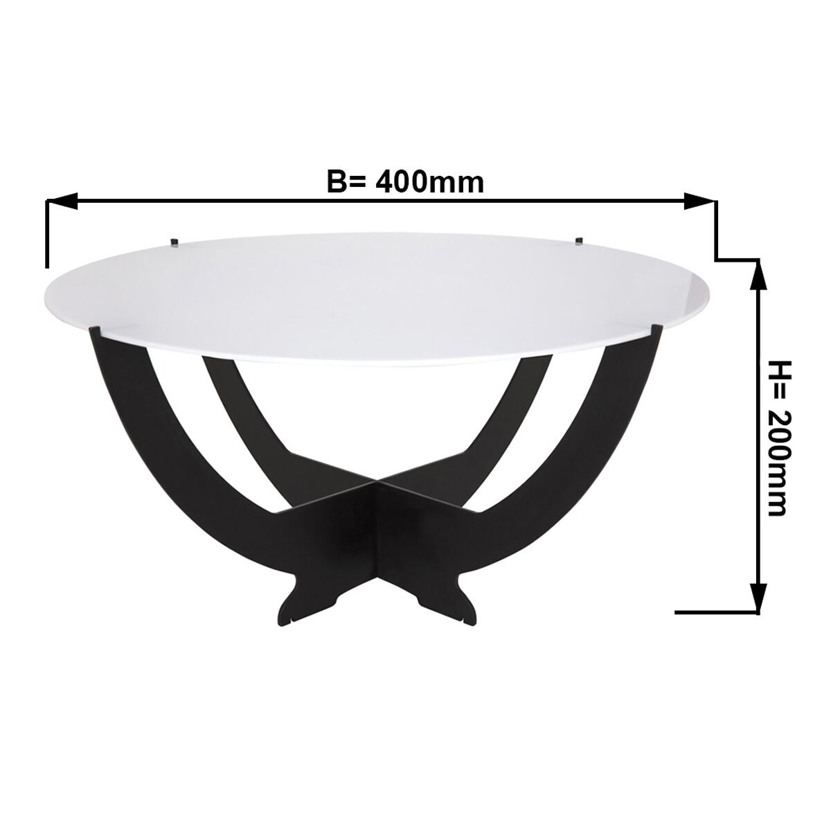 Dizajnový bufetový stojan – model Octopus, priemer 400 mm, čierna farba