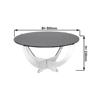 Kovový bufetový stojan – chrómovaný dizajn Octopus, priemer 500 mm