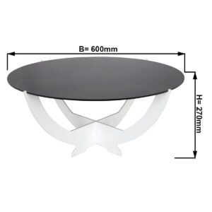 Ramenný bufetový stojan – moderný dizajn Octopus, robustný priemer 600 mm, matná biela farba