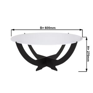 Ramenný bufetový stojan – dizajn Octopus, extra veľký priemer 600 mm, čierne vyhotovenie