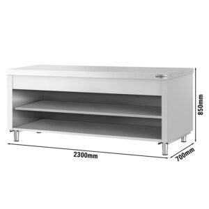 Nerezová pracovná skrinka Kopenhagen – 2310 mm