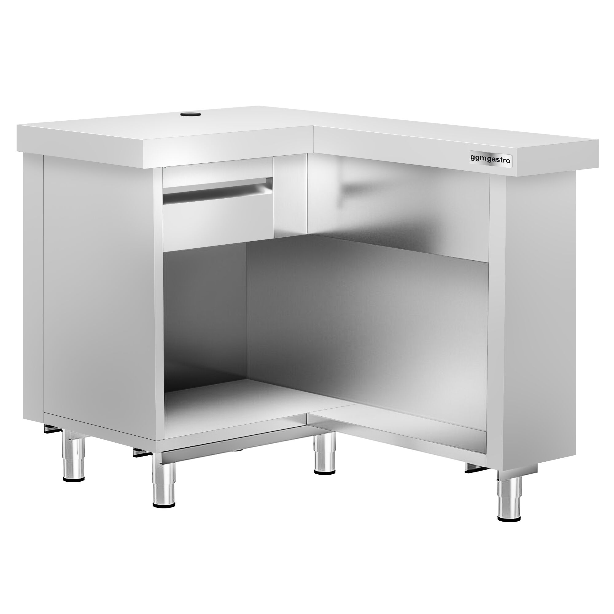 Nerezová pokladničná skrinka Kopenhagen – 1240 mm, pravá orientácia – Obrázok 3