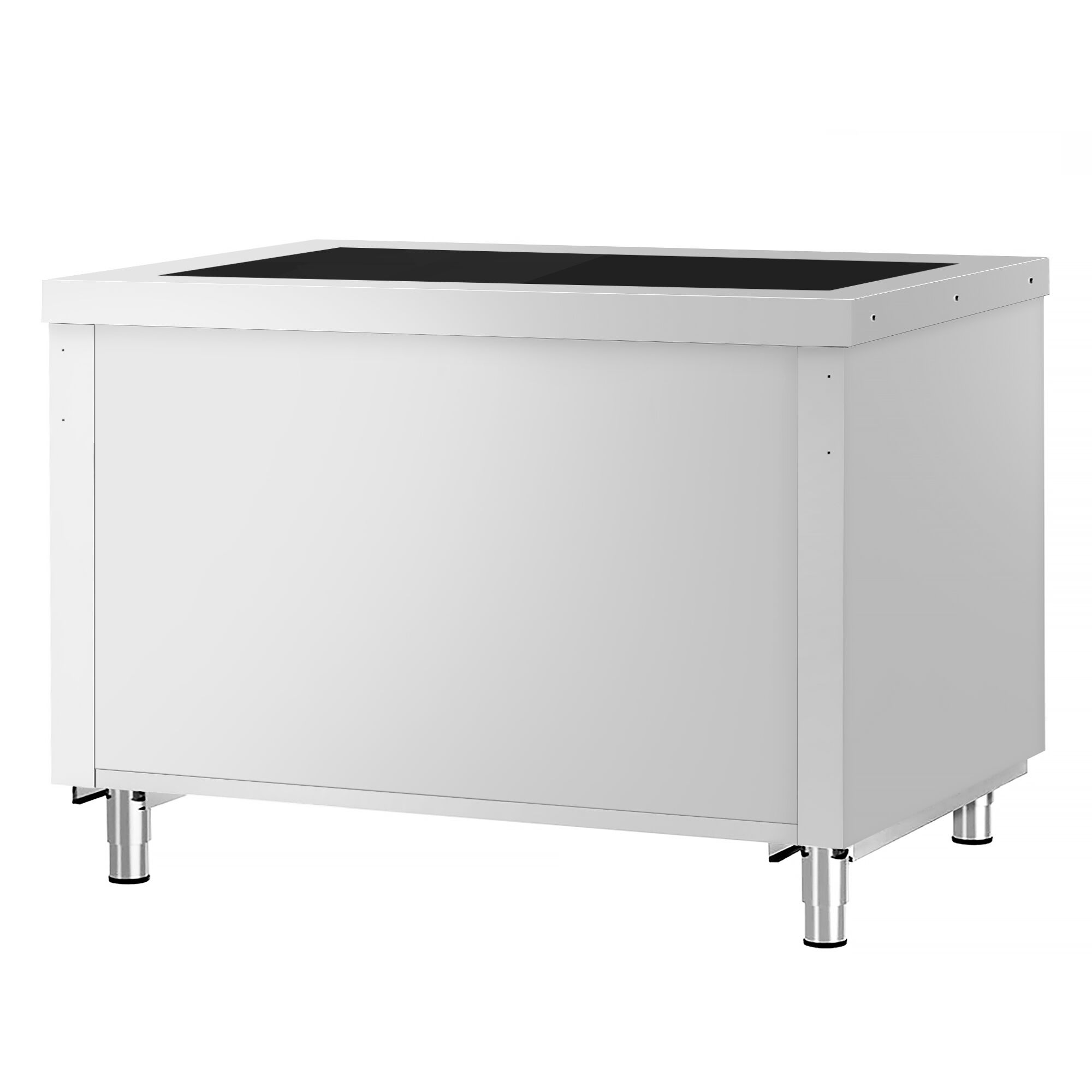 Nerezový bufetový pult Kopenhagen – 1240 mm, varná doska – Obrázok 5