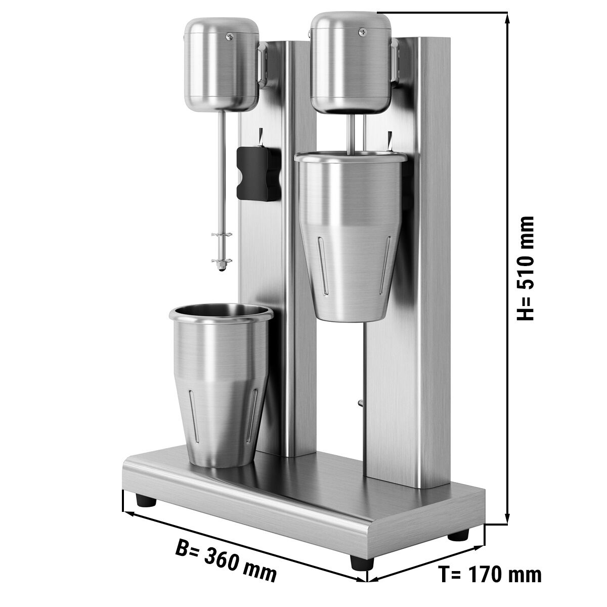 Nápojový vretenový mixér – dvojitý ekonomický rad ECO, 2 samostatné miešadlá, nádoby 2x 950 ml, výkon 2x 80 W – Obrázok 5