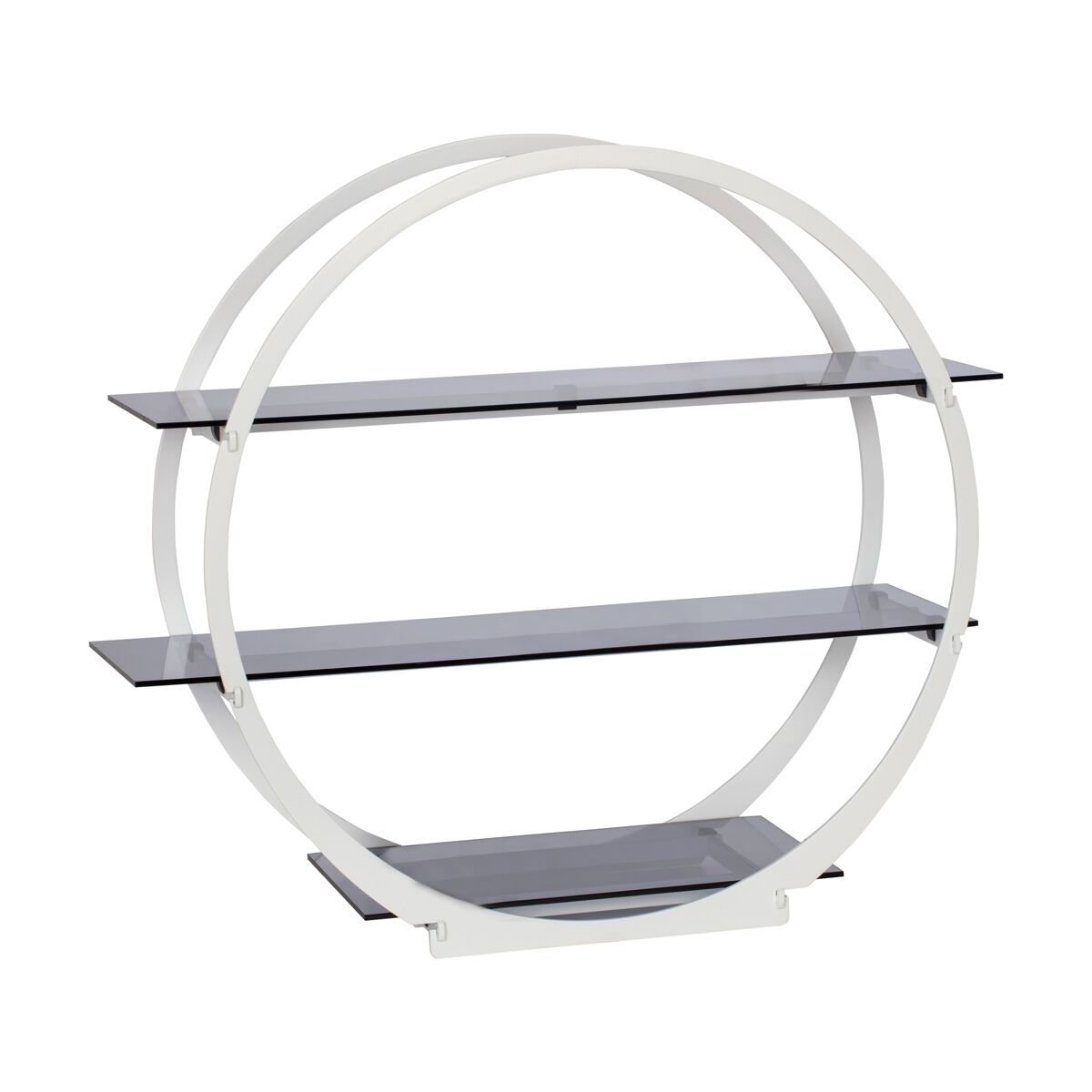 Minimalistický bufetový stojan / etažér – biely poschodový etažér, celkový rozmer nosičov 390 mm – Obrázok 2