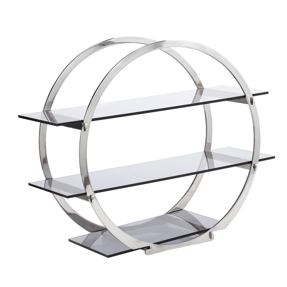 Minimalistický bufetový stojan / etažér – chrómovaný poschodový etažér, priemer ramien 540 mm – Obrázok 2
