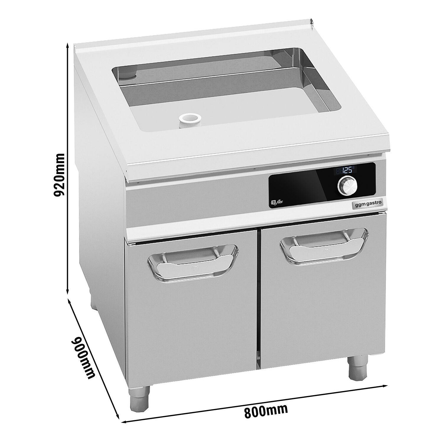 Minimalistický bufetový stojan / etažér – výkon 9,6 kW, veľký objem 24 l, digitálny systém Bflex, verzia II