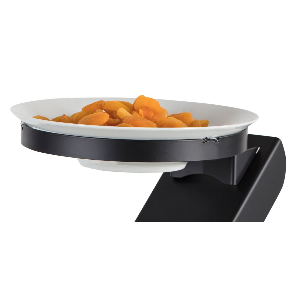 Minimalistický bufetový stojan / etažér – čierny nízky etažér, vrátane 3 kusov kruhových misiek s priemerom 260 mm – Obrázok 3