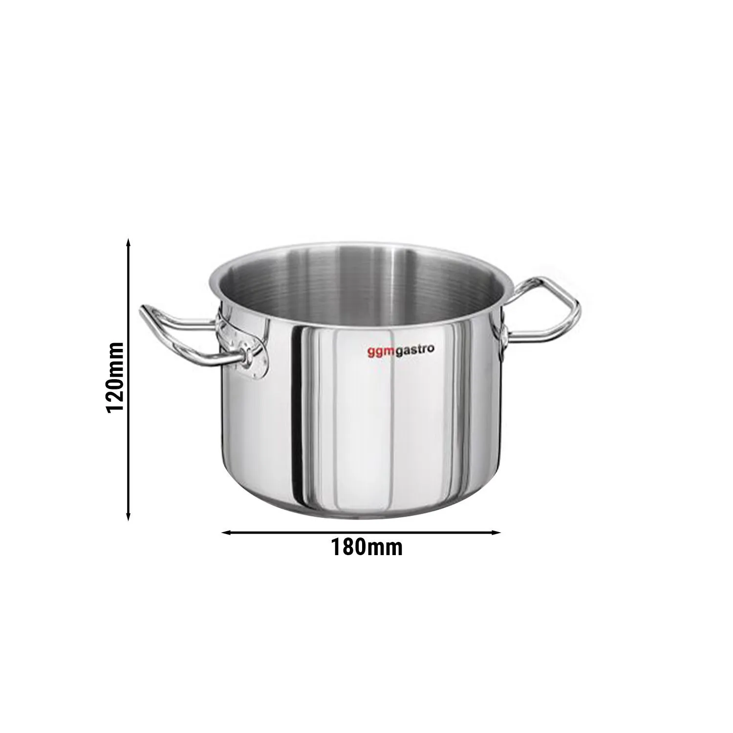 Nerezový indukčný hrniec – Ø 160 mm, 2 l, výška 110 mm – Obrázok 3