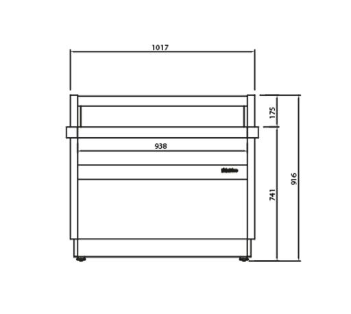 Obslužná pokladňa – séria RIGA, dĺžka 1050 mm – Obrázok 6