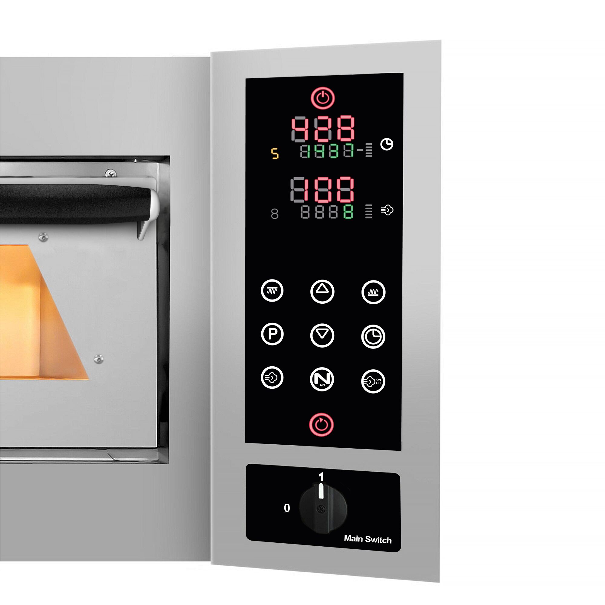 Digitálna elektrická pec na pizzu – 9× Ø 35 cm, PEP99TC-N – Obrázok 2
