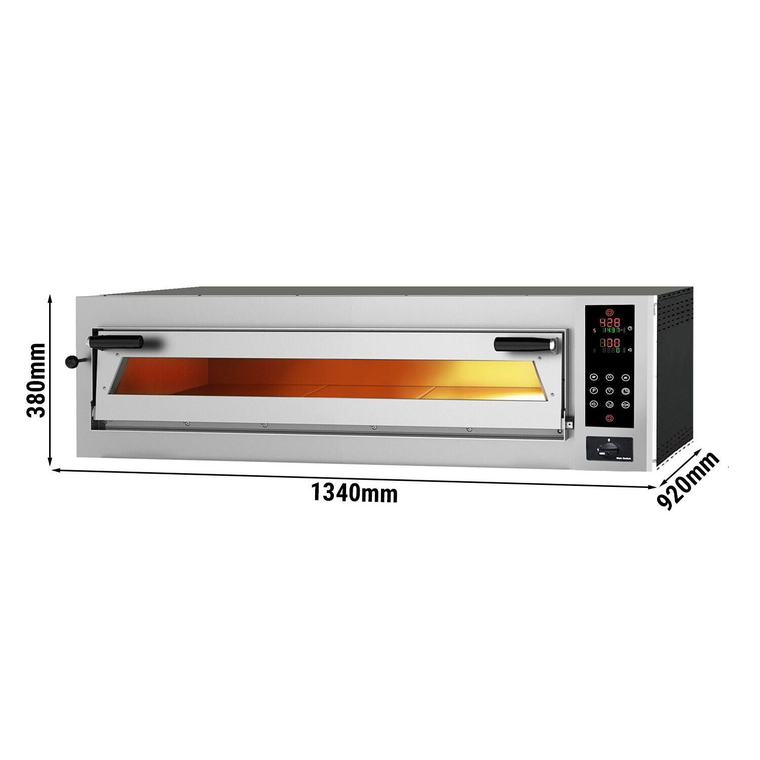 Digitálna elektrická pec na pizzu – 6× Ø 35 cm, PEP66BTC-N – Obrázok 7