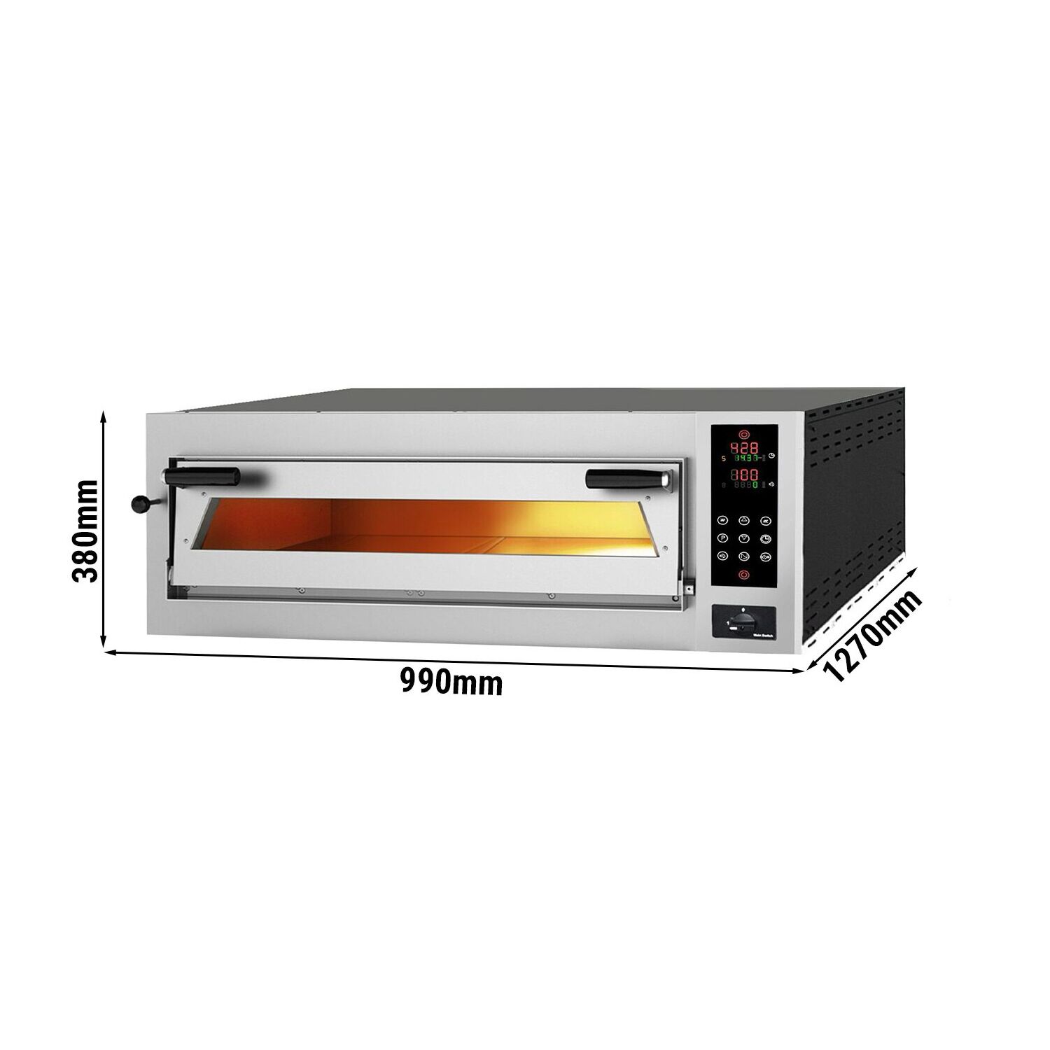Digitálna elektrická pec na pizzu – 6× Ø 35 cm – Obrázok 7
