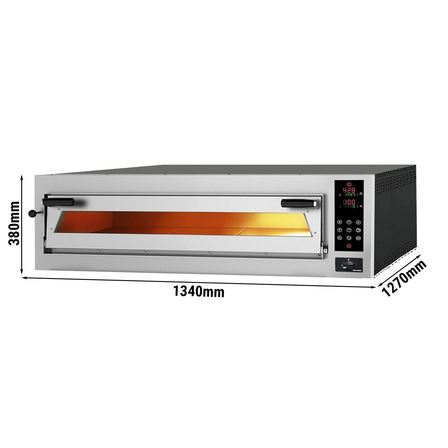 Digitálna elektrická pec na pizzu – 9× Ø 35 cm, PEP99TC-N – Obrázok 7