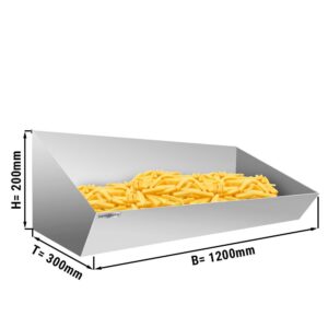Nerezová fritovacia vaňa so sitom – 1200 × 300 mm