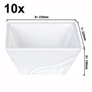 Náhradná melamínová misa – sada 10 kusov pre bufetový stojan, výška 100 mm, hlboké prevedenie