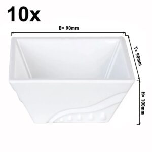 Náhradná melamínová misa – sada 10 kusov pre bufetový stojan, výška 100 mm, typ A