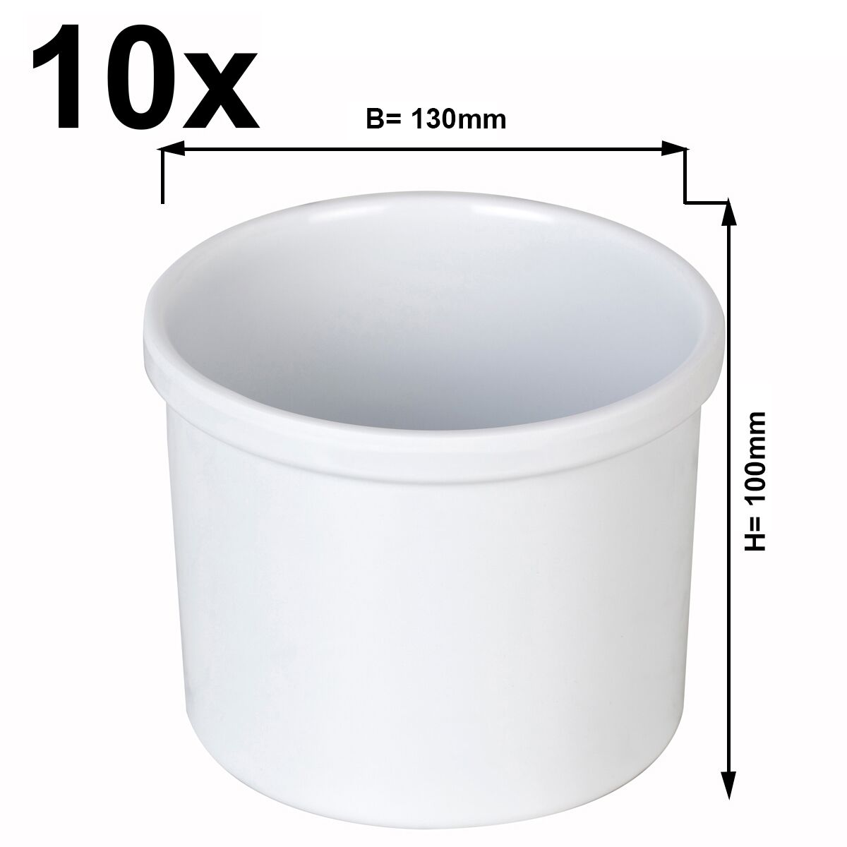 Náhradná melamínová misa – sada 10 kusov pre bufetový stojan, výška 100 mm, typ B