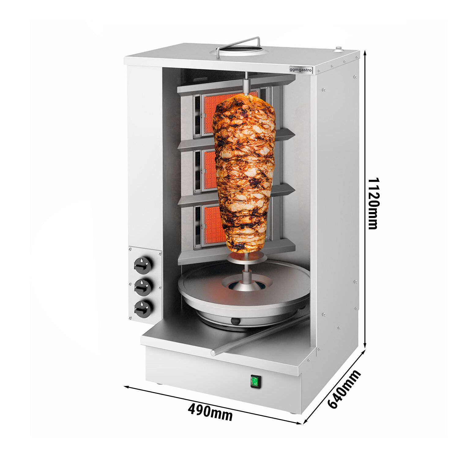 Plynový gril na kebab a gyros (3 horáky) – Obrázok 6