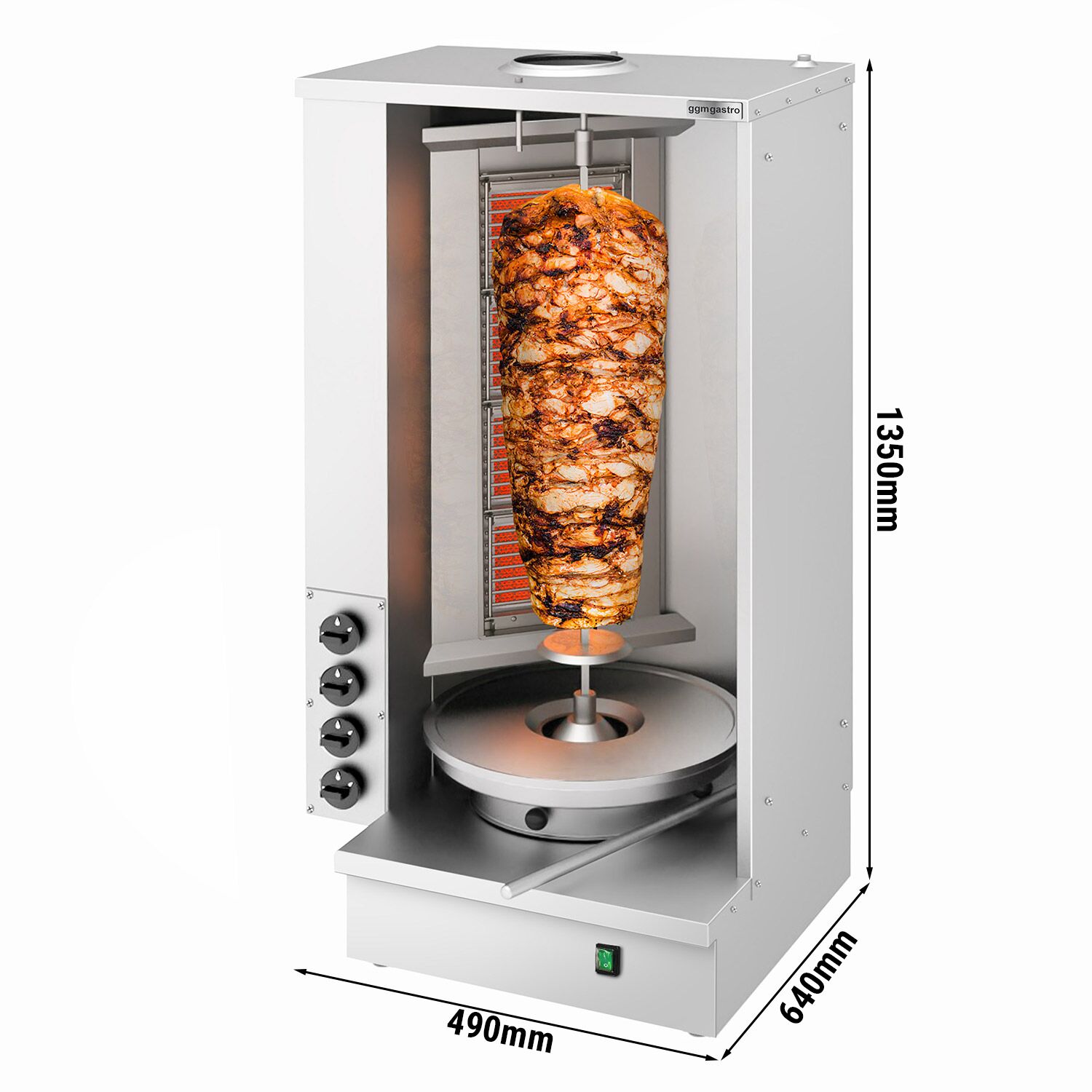 Plynový gril na kebab a gyros (4 horáky) – Obrázok 7