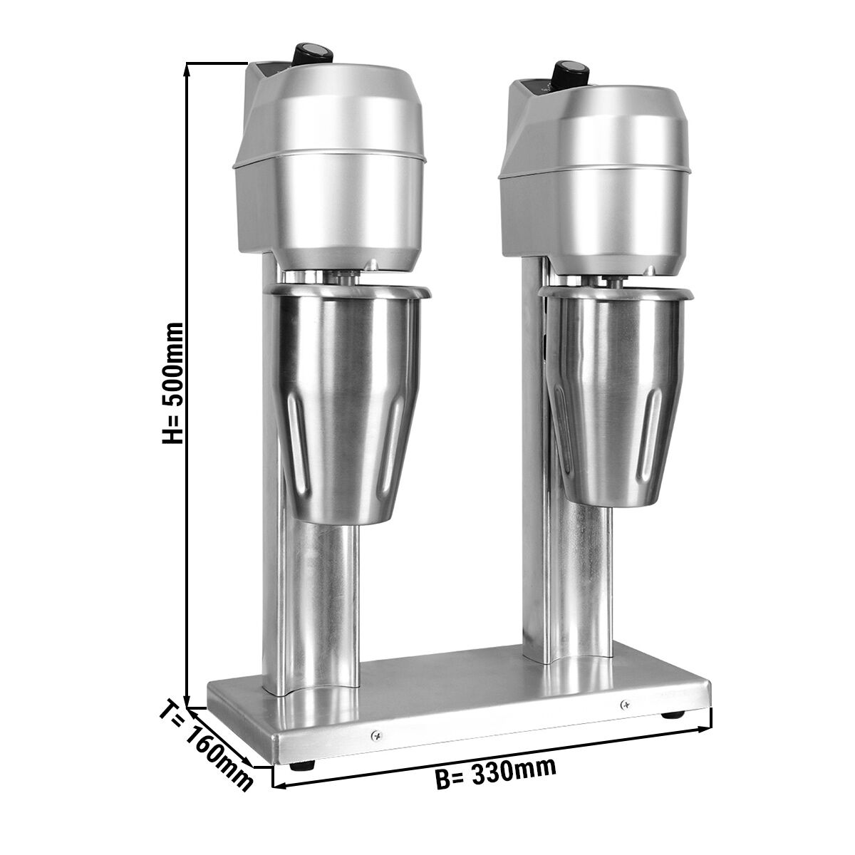 Nápojový vretenový mixér – dvojitý ekonomický rad ECO, 2 samostatné miešadlá, nádoby 2x 1000 ml, výkon 2x 300 W – Obrázok 9