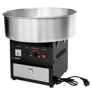 Čierny výrobník cukrovej vaty – Ø 520 mm, 25 kg, 950 kW