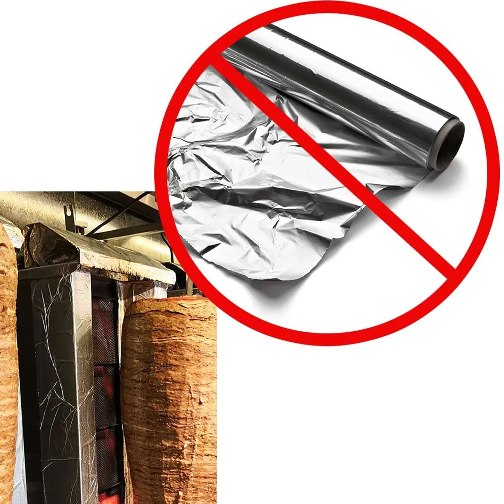 Plynový gril na kebab a gyros (6 horákov, max. 100 kg) – vrátane 2 krytov a 2 krídlových dverí – Obrázok 5